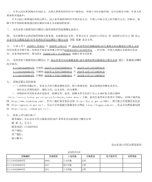 挂牌公告2