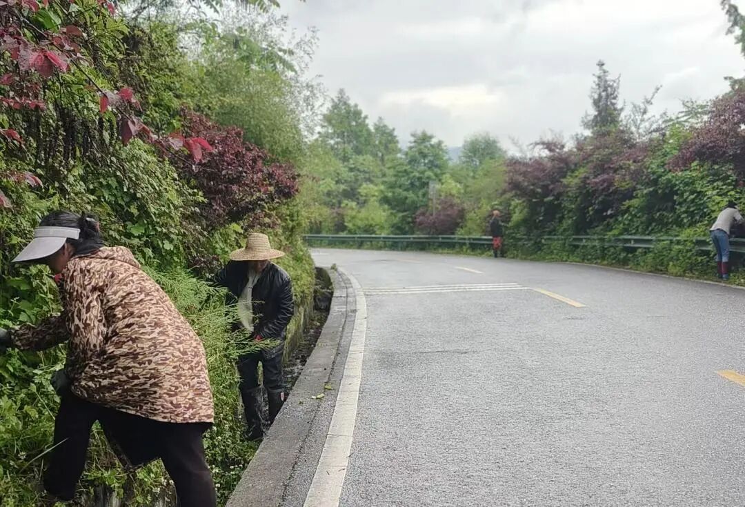 2026年5月18日，瓦山村组织开展道路沿线卫生整治工作。